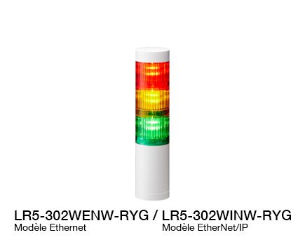 Colonne Lumineuse Ø50 (Communication Ethernet / EtherNet/IP) Série LR5-LAN