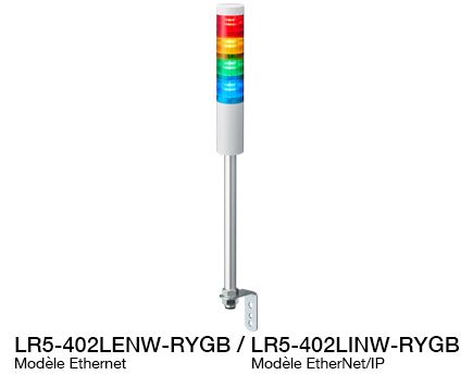 Colonne Lumineuse Ø50 (Communication Ethernet / EtherNet/IP) Série LR5-LAN