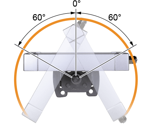 Angle d&rsquo;ajustement&nbsp;: 120&deg;